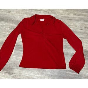 Y2K Esprit red long sleeve woman's top size medium‎